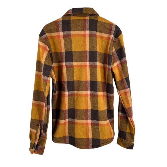 Nomad Plaid Fleece Lined Flannel Shirt Caramel Brown Size Medium New - Picture 3 of 6